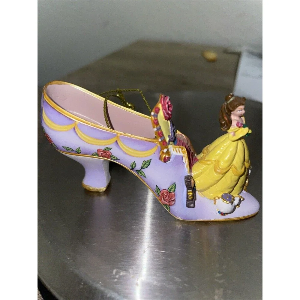 Bradford Exchange Disney Once Upon A Slipper BELLE 'True Loves Blossom' EUC